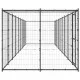 Външна клетка за кучета с покрив, стомана, 21,78 кв.м.