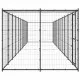 Външна клетка за кучета с покрив, стомана, 26,62 кв.м.
