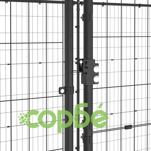 Външна клетка за кучета с покрив, стомана, 26,62 м² ➤ топ цена ➤ sorbe.bg