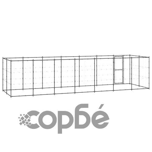 Външна клетка за кучета, стомана, 16,94 м² ➤ топ цена ➤ sorbe.bg