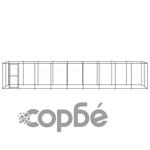 Външна клетка за кучета, стомана, 21,78 м² ➤ топ цена ➤ sorbe.bg