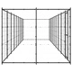 Външна клетка за кучета, стомана, 21,78 м²