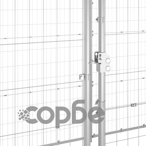 Външна клетка за куче, поцинкована стомана, 12,1 м² ➤ топ цена ➤ sorbe.bg