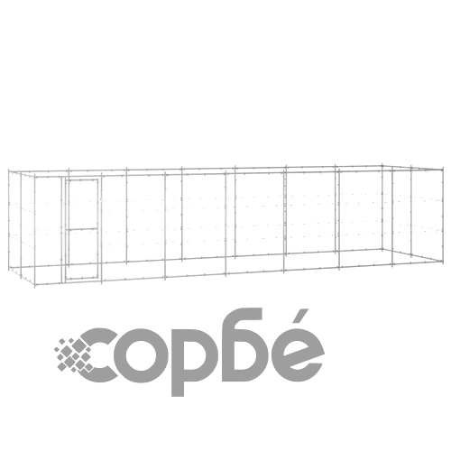 Външна клетка за куче, поцинкована стомана, 16,94 м² ➤ топ цена ➤ sorbe.bg