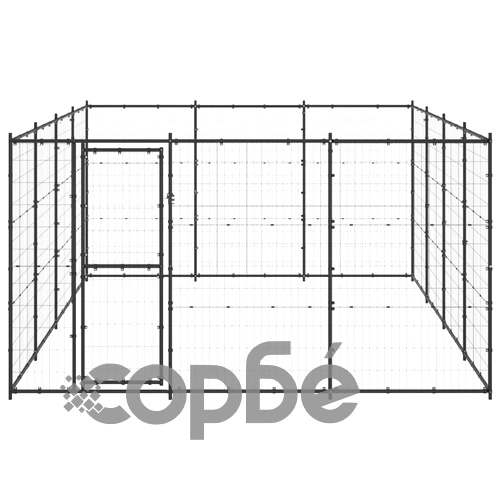 Външна клетка за кучета, стомана, 14,52 м² ➤ топ цена ➤ sorbe.bg