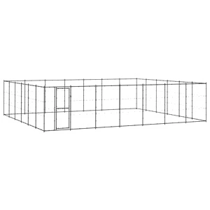 Външна клетка за кучета, стомана, 50,82 м²