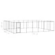 Външна клетка за кучета, стомана, 50,82 м²