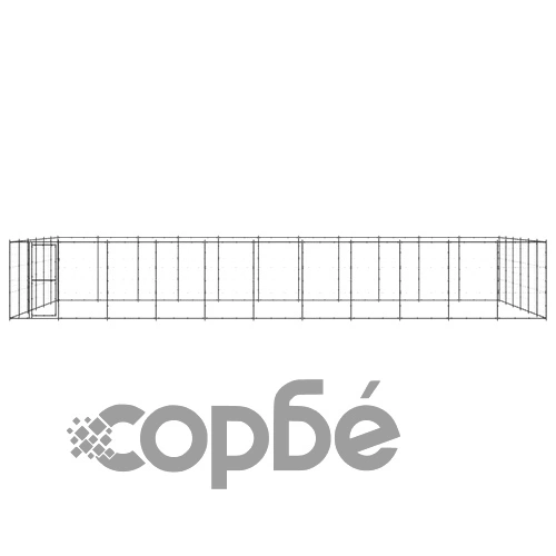 Външна клетка за кучета, стомана, 79,86 м² ➤ топ цена ➤ sorbe.bg