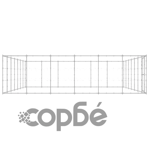 Външна клетка за куче, поцинкована стомана, 50,82 м² ➤ топ цена ➤ sorbe.bg