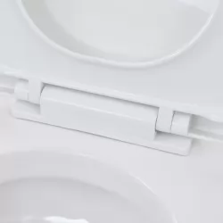 Окачена тоалетна чиния, със скрито високо казанче, керамична