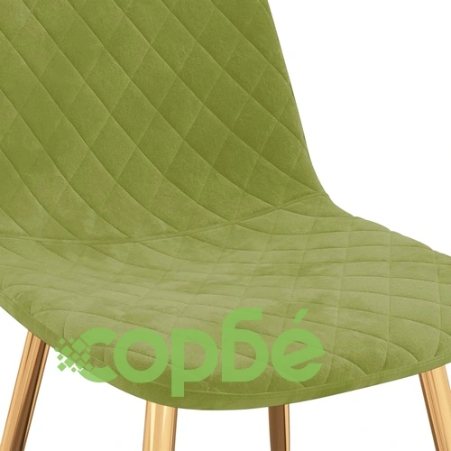 Трапезни столове, 6 бр, светлозелени, кадифе ➤ топ цена ➤ sorbe.bg