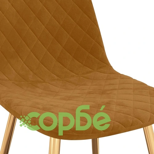 Трапезни столове, 6 бр, кафяви, кадифе ➤ топ цена ➤ sorbe.bg