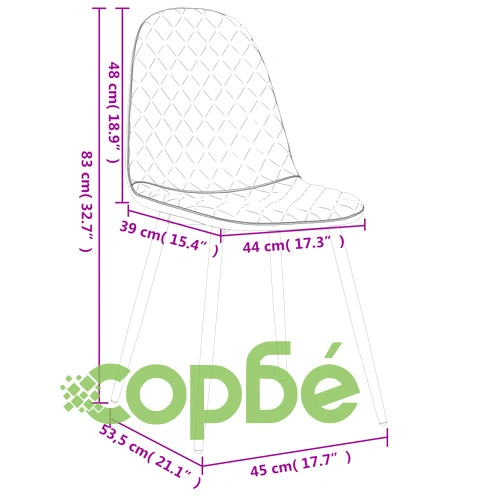 Трапезни столове, 6 бр, черни, кадифе ➤ топ цена ➤ sorbe.bg