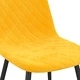 Трапезни столове, 6 бр, горчица, кадифе