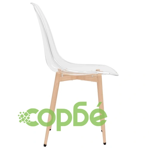 Трапезни столове, 6 бр, прозрачни, PET ➤ топ цена ➤ sorbe.bg