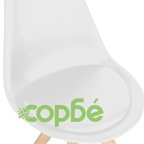 Въртящи се трапезни столове, 6 бр, бели, PP ➤ топ цена ➤ sorbe.bg