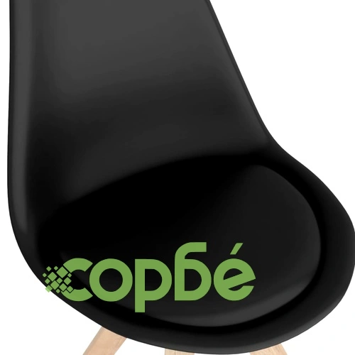 Въртящи се трапезни столове, 6 бр, черни, PP ➤ топ цена ➤ sorbe.bg