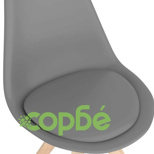 Въртящи се трапезни столове, 6 бр, сиви, PP ➤ топ цена ➤ sorbe.bg