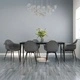 Трапезни столове, 6 бр, сиви, PP