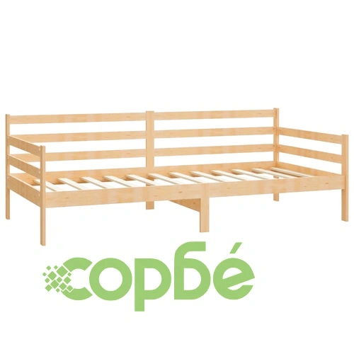 Дневно легло с матрак, 90x200 см, борово дърво масив ➤ топ цена ➤ sorbe.bg