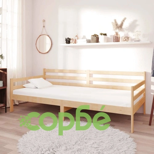Дневно легло с матрак, 90x200 см, борово дърво масив ➤ топ цена ➤ sorbe.bg