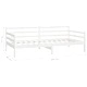 Дневно легло с матрак, 90x200 см, бяло, борово дърво масив