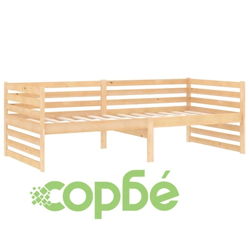 Дневно легло с матрак, 90x200 см, борово дърво масив ➤ топ цена ➤ sorbe.bg