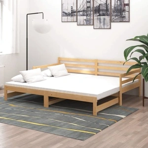 Разтегателно дневно легло, 2x(90x200) см, бор масив