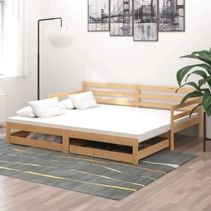Разтегателно дневно легло, 2x(90x200) см, бор масив