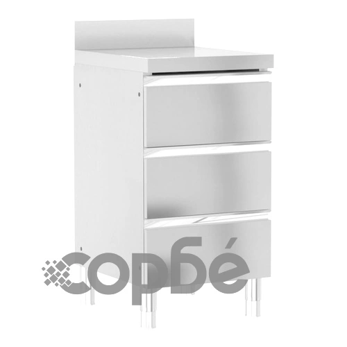 Кухненски шкафове за търговци, 3 бр., неръждаема стомана ➤ топ цена ➤ sorbe.bg