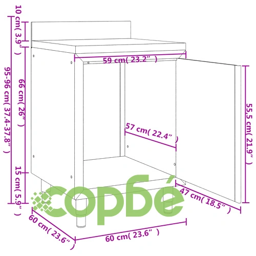 Кухненски шкафове за търговци, 3 бр., неръждаема стомана ➤ топ цена ➤ sorbe.bg