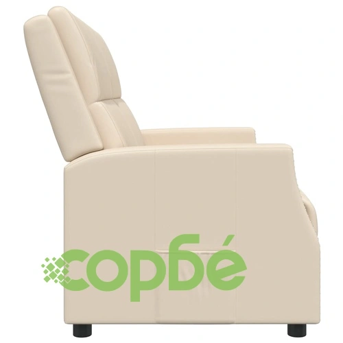 2-местен реклайнер, кремав, изкуствена кожа ➤ топ цена ➤ sorbe.bg