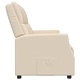 2-местен реклайнер, кремав, изкуствена кожа
