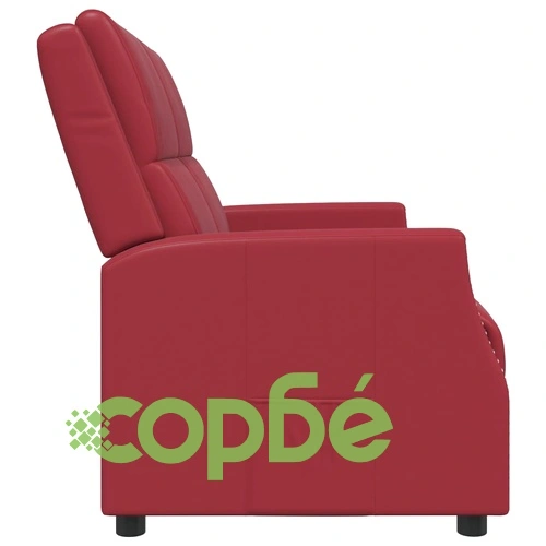 2-местен реклайнер, виненочервен, изкуствена кожа ➤ топ цена ➤ sorbe.bg