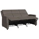 3-местен реклайнер, сив, изкуствена кожа