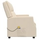 2-местен масажен реклайнер, кремаво, изкуствена кожа