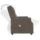 2-местен масажен реклайнер, сиво, изкуствена кожа