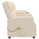 4-местен масажен реклайнер, кремаво, изкуствена кожа