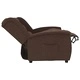2-местен масажен реклайнер, кафяв, текстил