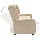 2-местен масажен реклайнер, кремав, текстил