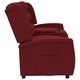 2-местен реклайнер с поставки за чаши, виненочервен, текстил