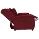 2-местен реклайнер с поставки за чаши, виненочервен, текстил
