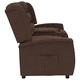 2-местен реклайнер с поставки за чаши, кафяв, текстил