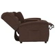 2-местен реклайнер с поставки за чаши, кафяв, текстил