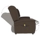 2-местен масажен реклайнер, кафяв, текстил