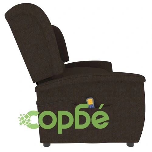 2-местен масажен реклайнер, таупе, текстил ➤ топ цена ➤ sorbe.bg