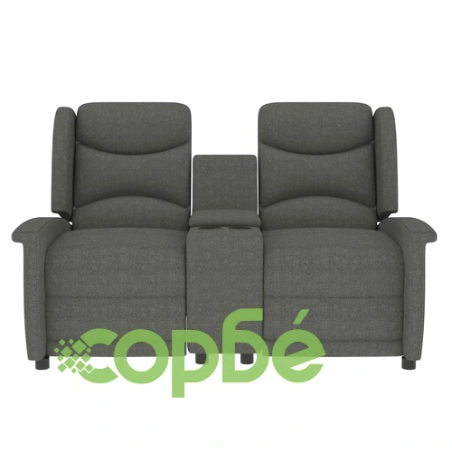 2-местен масажен наклоняем стол с поставка за чаша, светлосив ➤ топ цена ➤ sorbe.bg