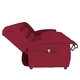4-местен масажен реклайнер, виненочервен, текстил