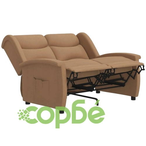 2-местен реклайнер, таупе, микрофибърен плат ➤ топ цена ➤ sorbe.bg