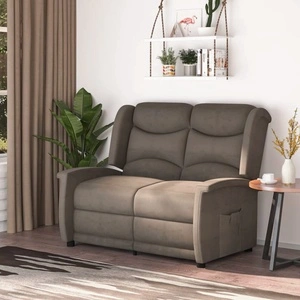 2-местен реклайнер, тъмносив, микрофибърен плат